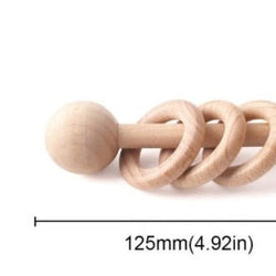 1pc Montessori Beech Wood Baby Rattles - Oliver & Company Montessori Toys