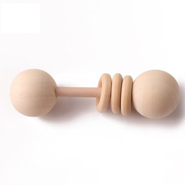 1pc Montessori Beech Wood Baby Rattles - Oliver & Company Montessori Toys