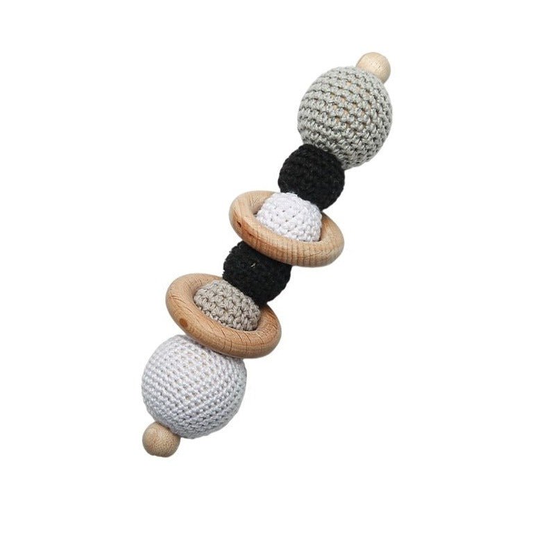 1pcs Baby Crochet Wooden Rattle - Oliver & Company Montessori Toys