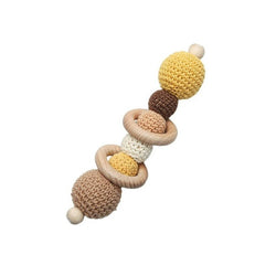 1pcs Baby Crochet Wooden Rattle - Oliver & Company Montessori Toys