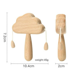 1pcs Baby Wooden Cloud Rattle - Oliver & Company Montessori Toys