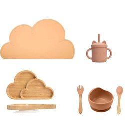 6pcs Silicone Clouds Baby Feeding Set - Oliver & Company Montessori Toys