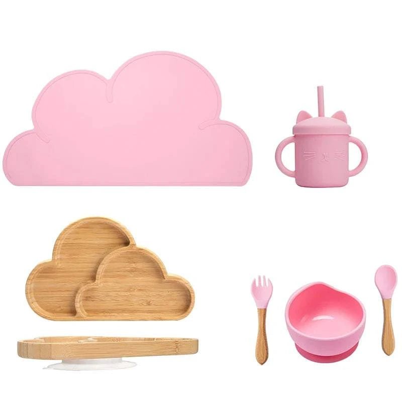 6pcs Silicone Clouds Baby Feeding Set - Oliver & Company Montessori Toys