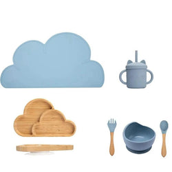 6pcs Silicone Clouds Baby Feeding Set - Oliver & Company Montessori Toys