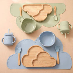 6pcs Silicone Clouds Baby Feeding Set - Oliver & Company Montessori Toys