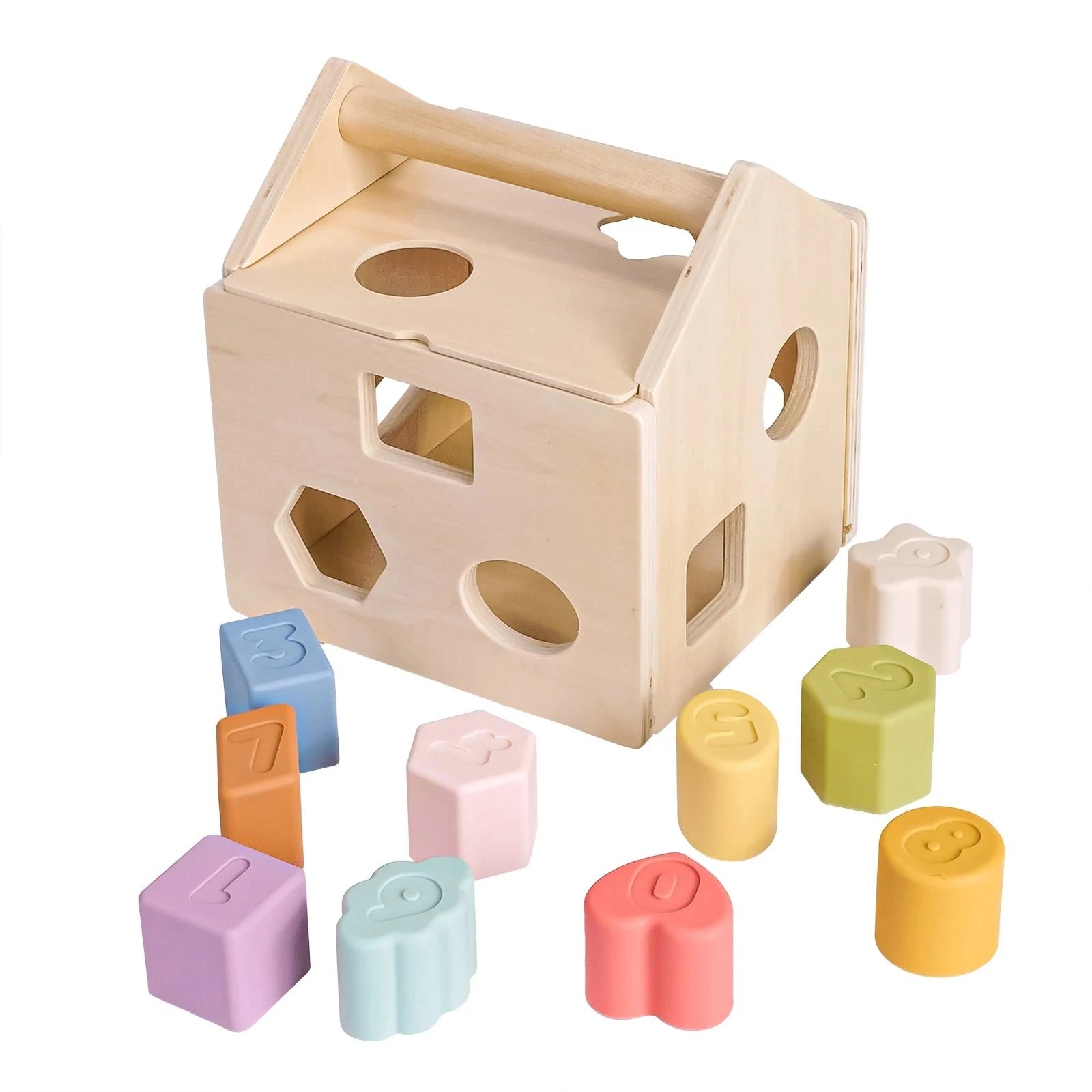 Montessori Wooden House Block Box | Oliver Montessori Toys