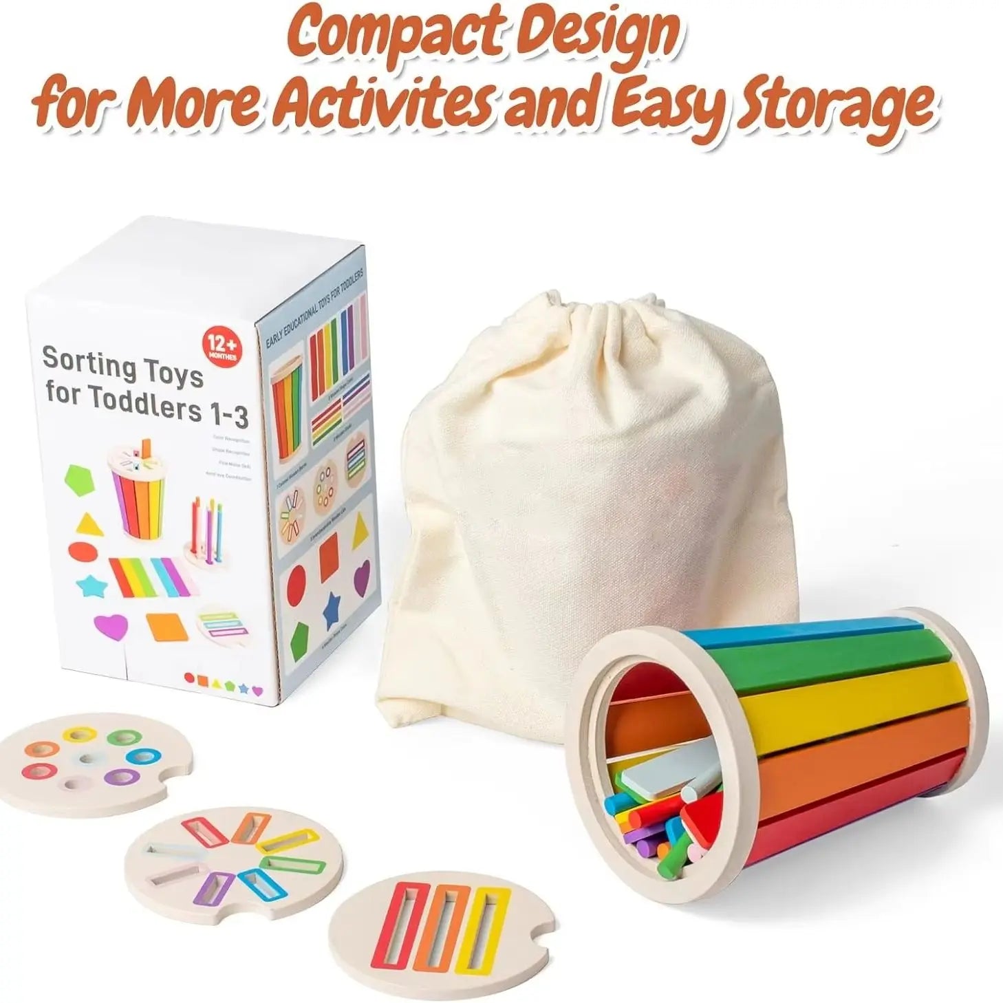 Montessori Color Sorting Bucket Set | Oliver Montessori Toys