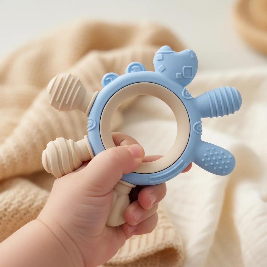 Silicone Crab Ring Teether