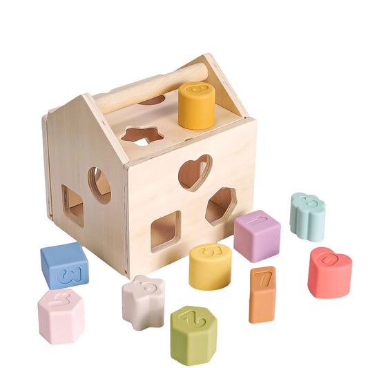 Montessori Wooden House Block Box | Oliver Montessori Toys