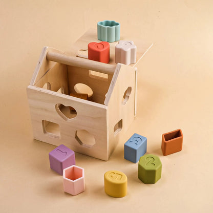 Montessori Wooden House Block Box | Oliver Montessori Toys