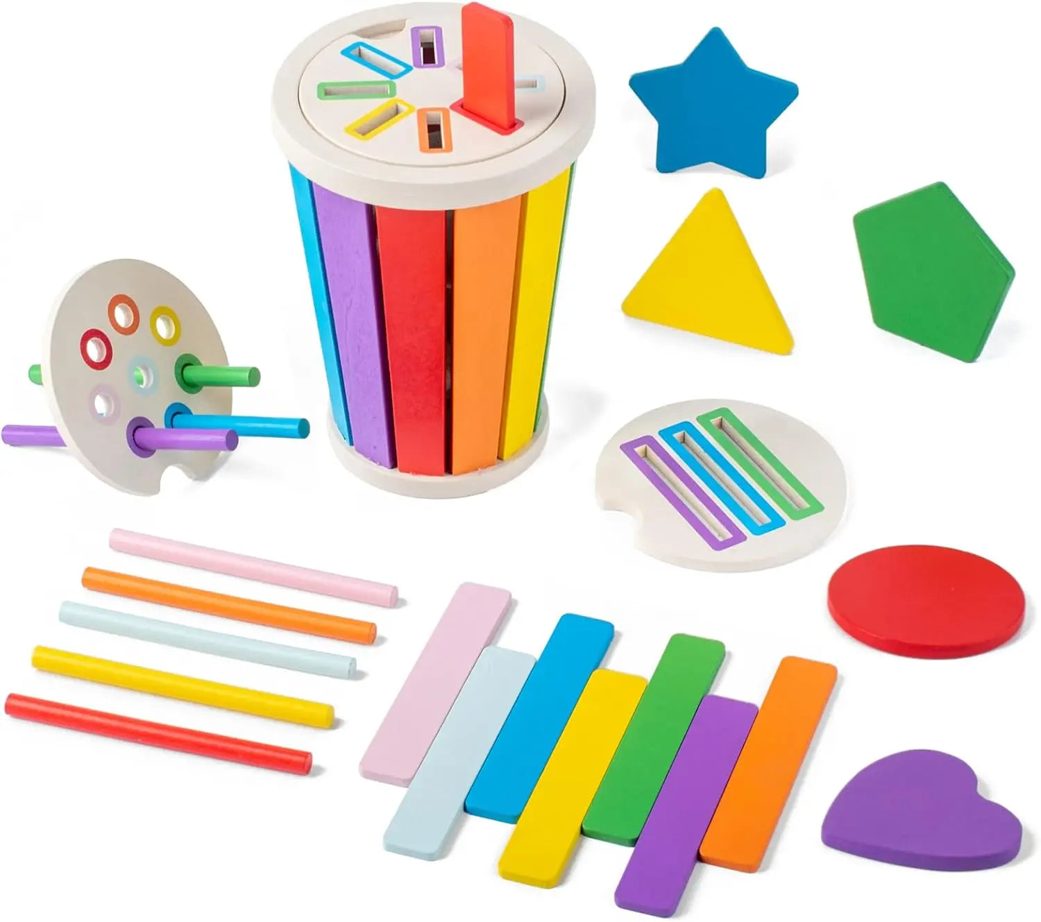 Montessori Color Sorting Bucket Set | Oliver Montessori Toys