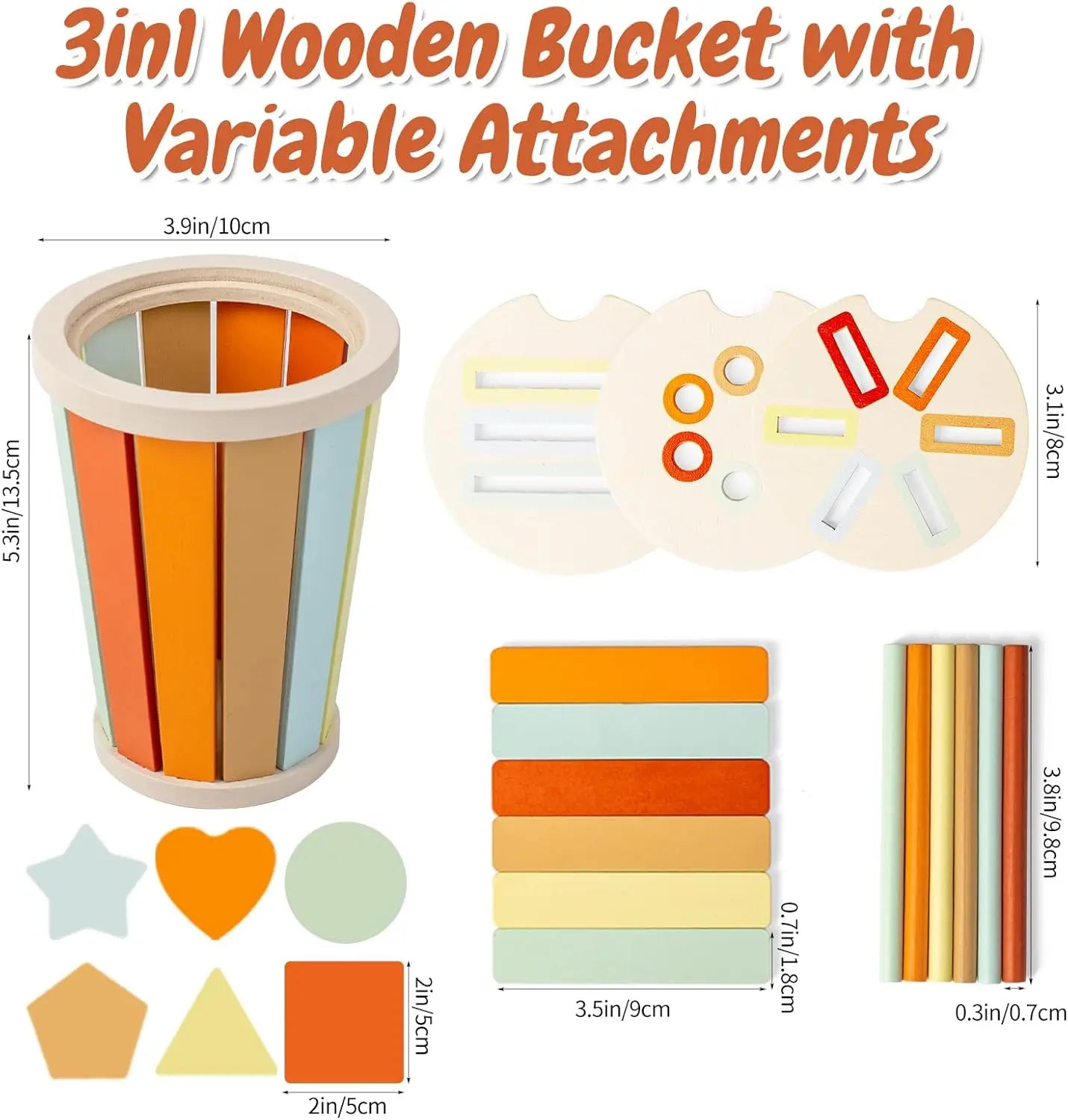 Montessori Color Sorting Bucket Set | Oliver Montessori Toys
