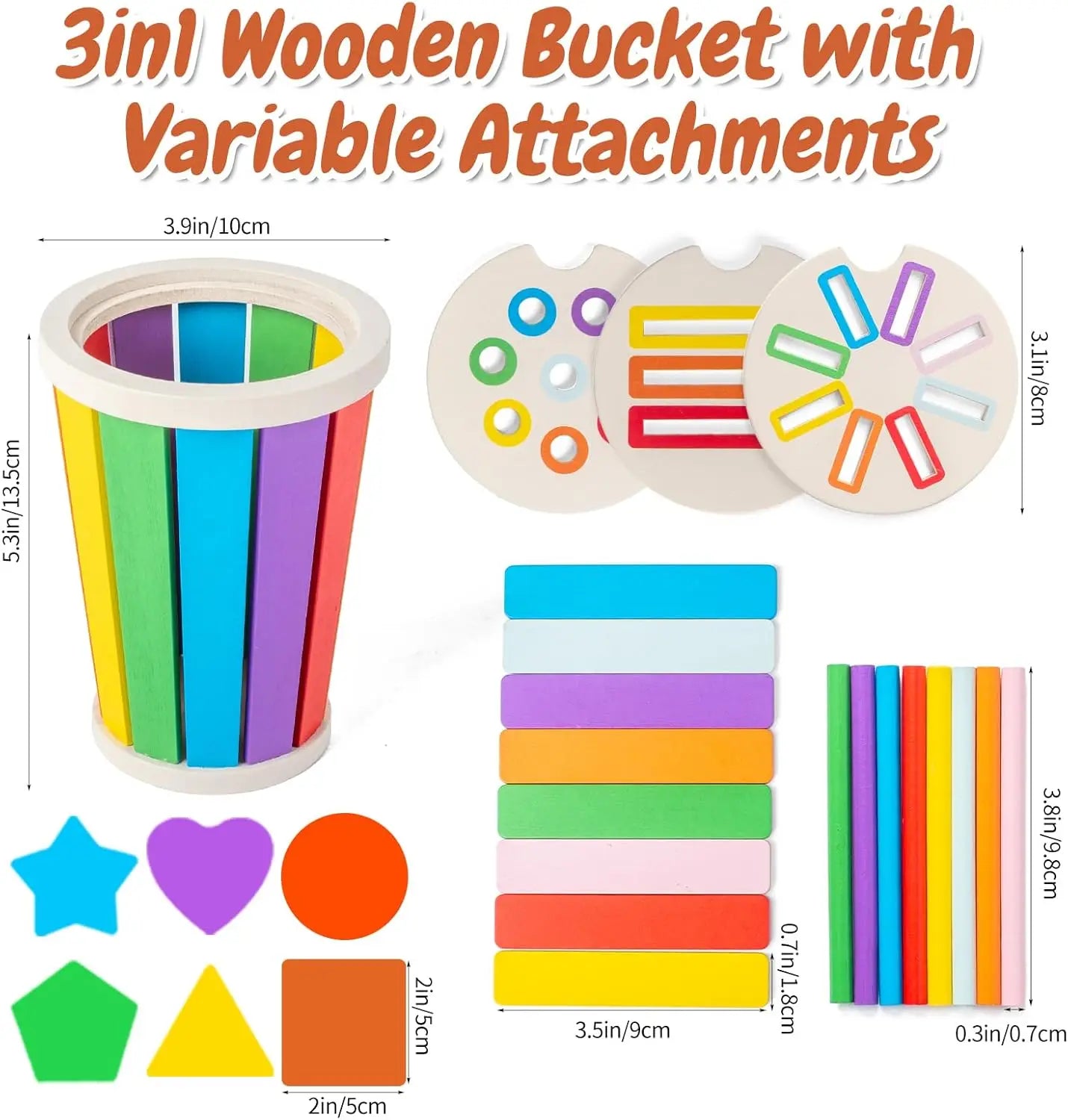 Montessori Color Sorting Bucket Set | Oliver Montessori Toys0