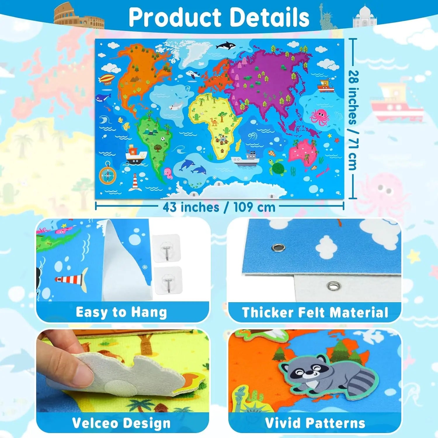 Felt Board Story Set for Kids – Montessori Themes – Oliver & Company