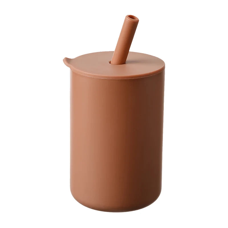 Silicone Baby Training Cup with Straw