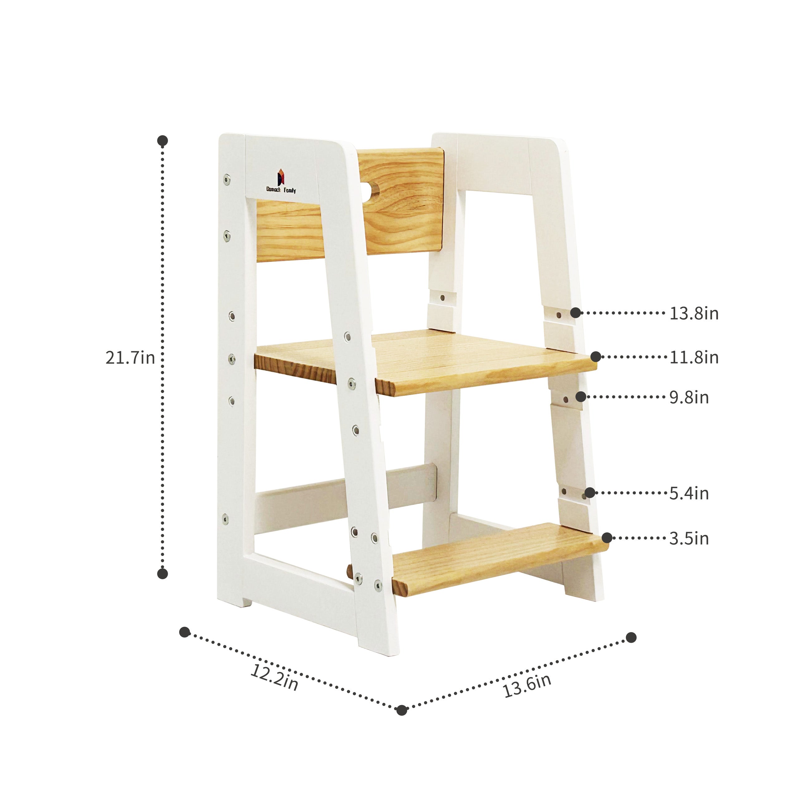 Adjustable Kids Learning Helper Stool - Oliver & Company Montessori Toys