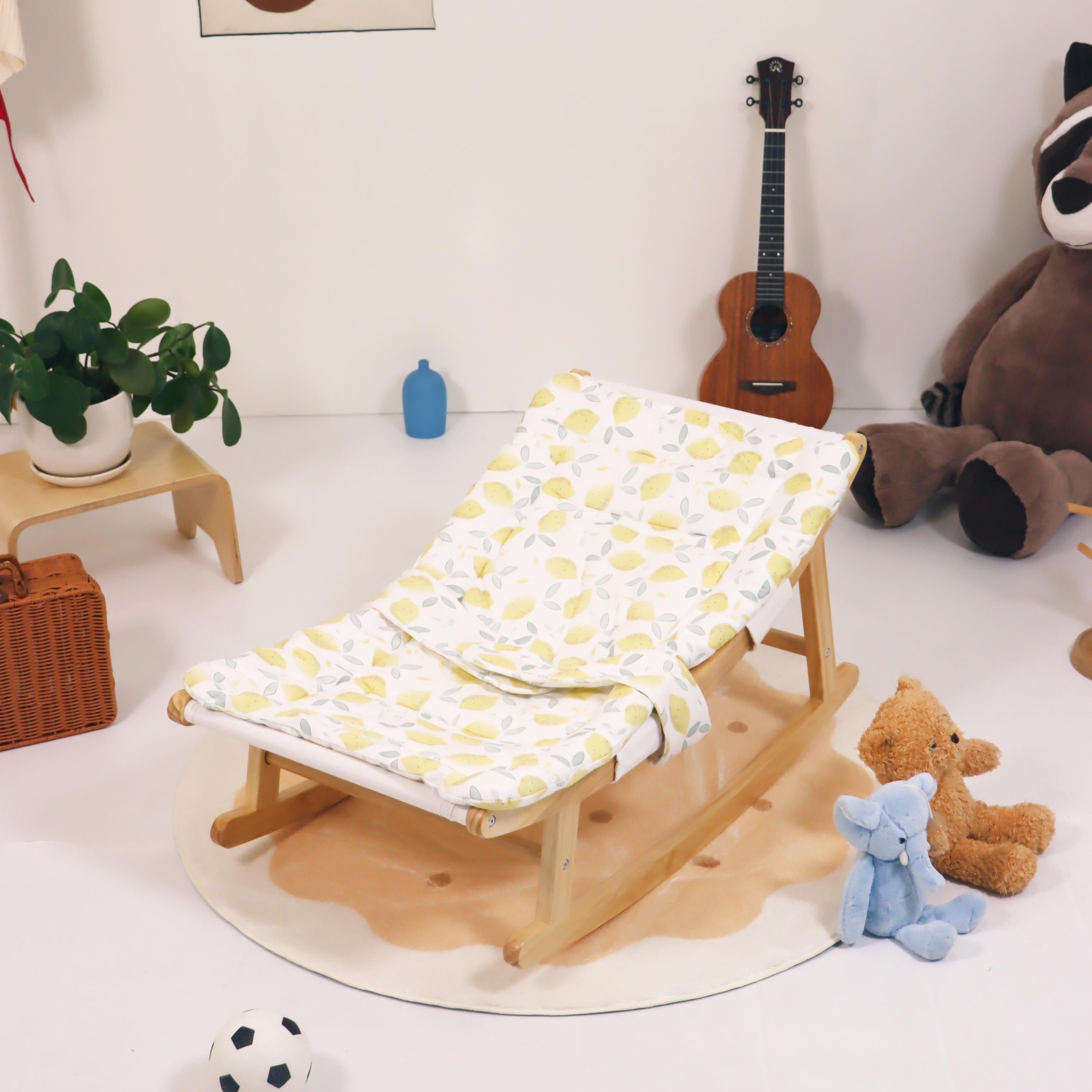wooden baby rocker