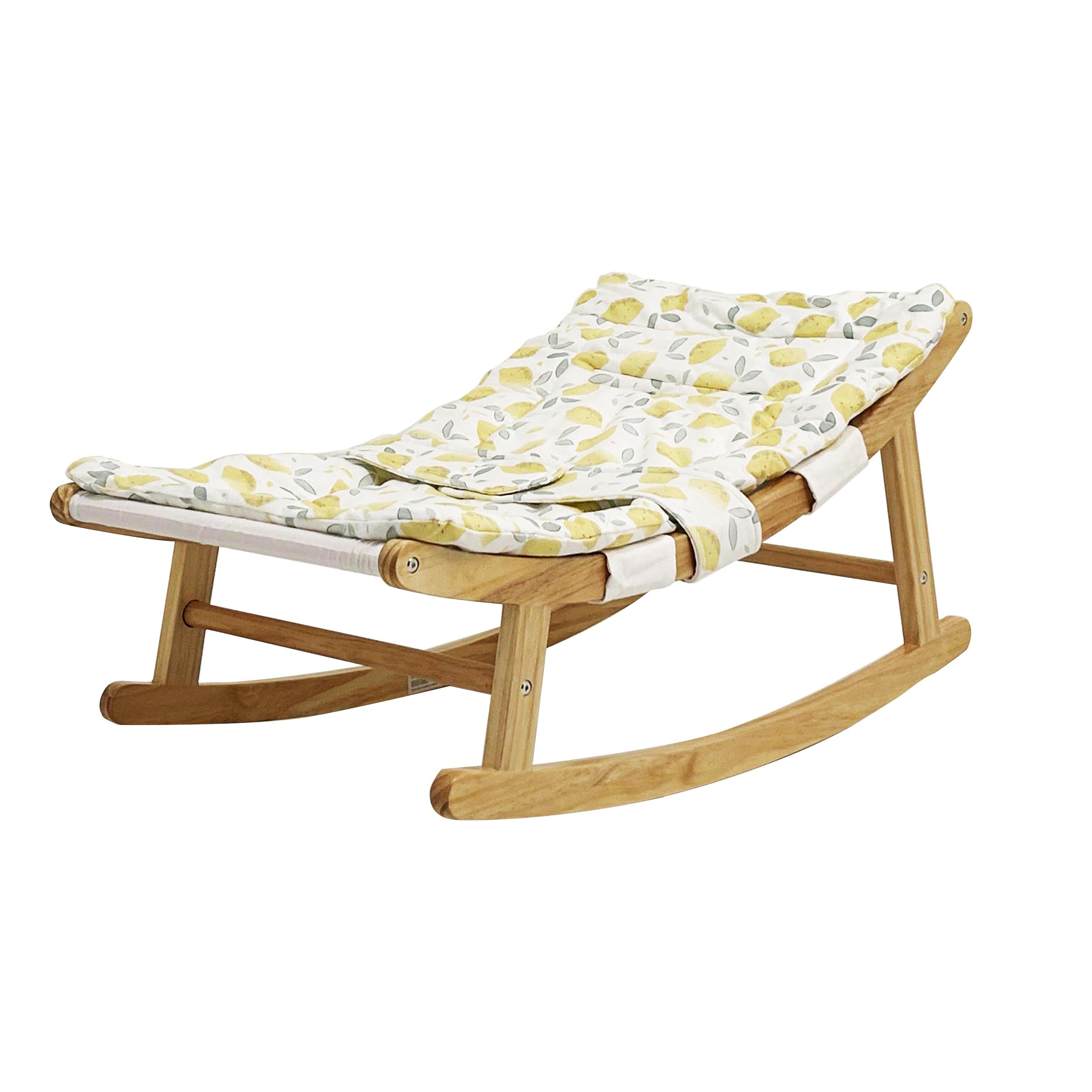 wooden baby rocker
