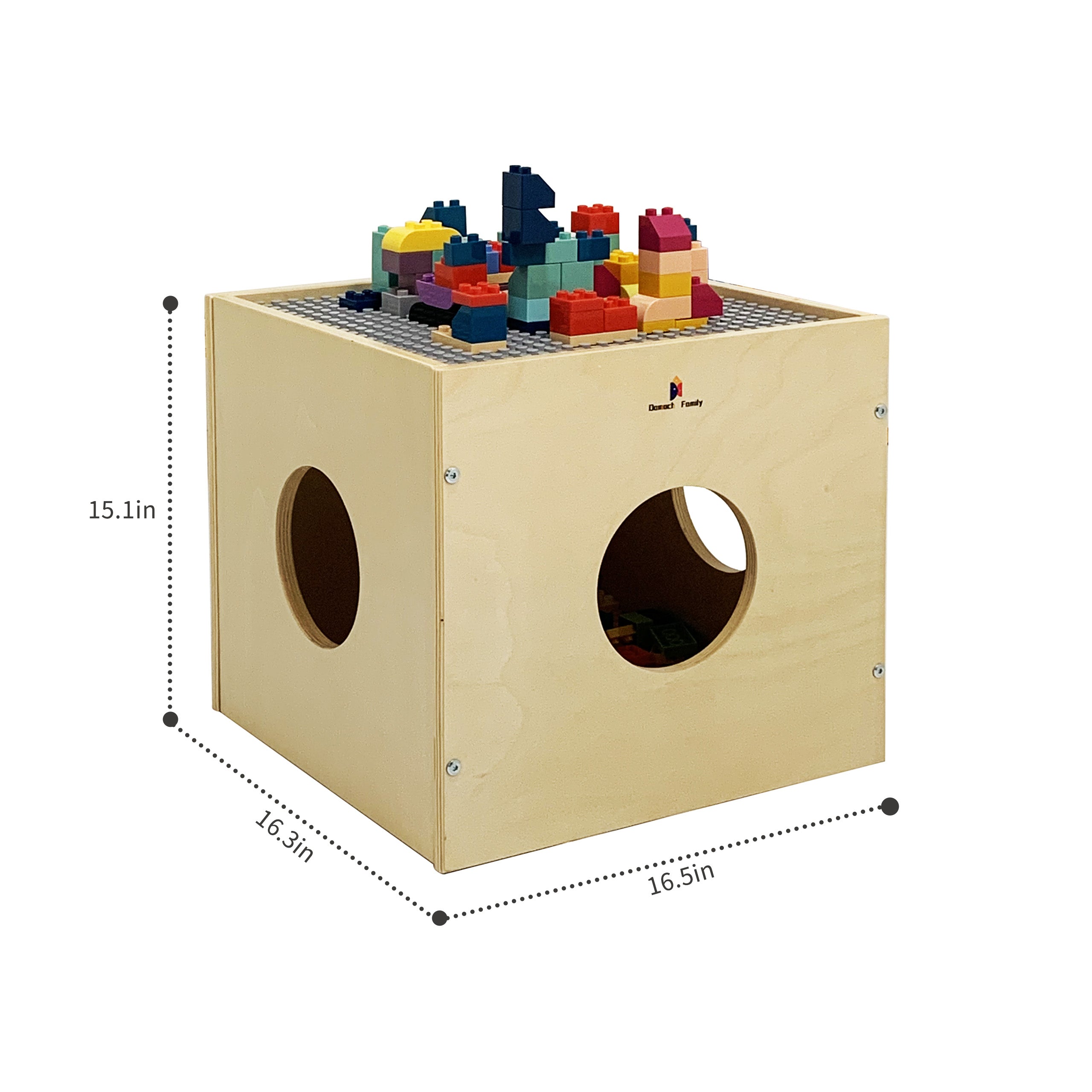 Montessori Multi-Play Activity Cube Dimensions - Oliver & Company Montessori Toys