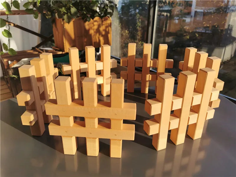 Montessori Basswood Lattice Building Blocks | Oliver & Company Montessori Toys
