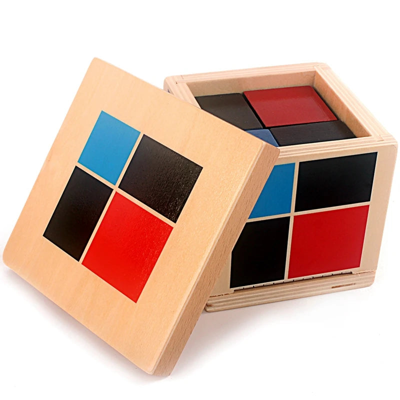 Montessori Binomial and Trinomial Cube Wooden Math Material