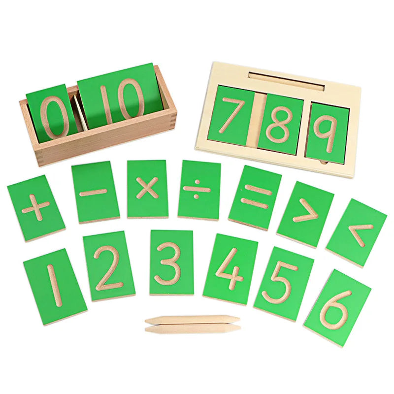 Montessori Movable Alphabet Wooden Letter Tiles with Storage Box