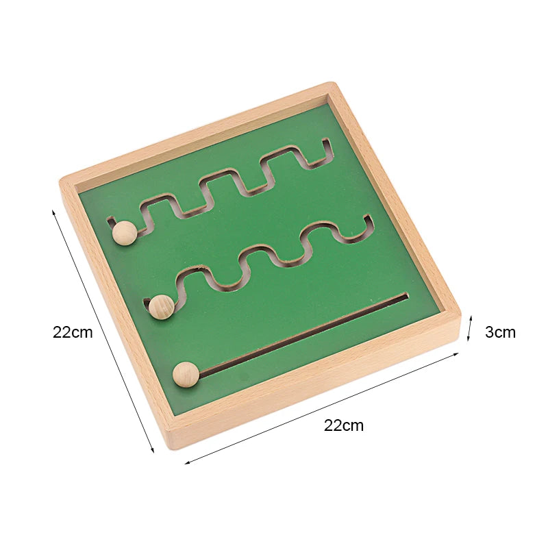 Montessori Pre-Writing Practice Board Wooden Tracing Toy