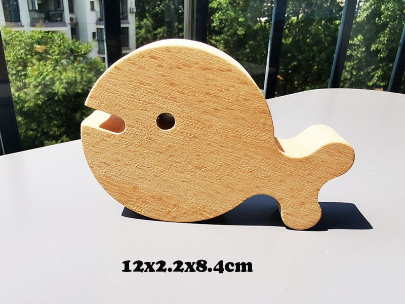 Montessori Handcrafted Natural Wooden Fish