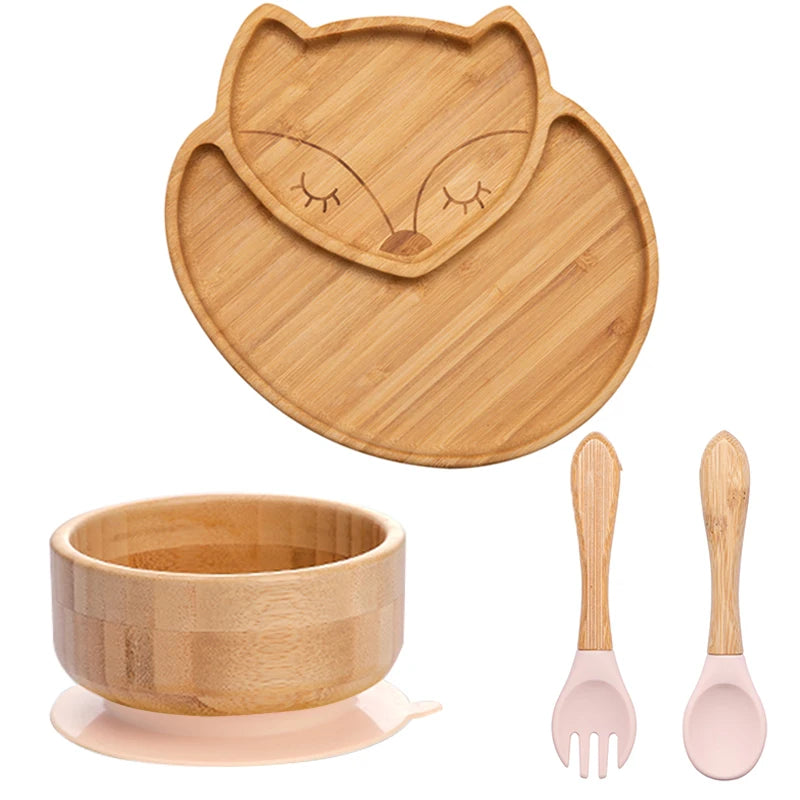 Baby Bamboo Suction Plate & Bowl Set