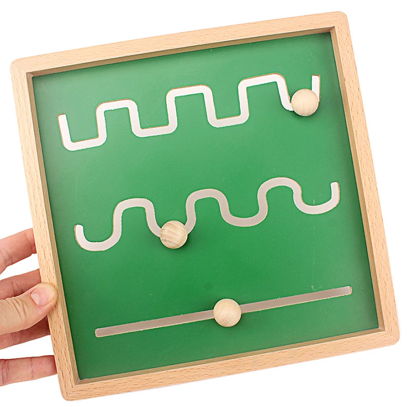 Montessori Pre-Writing Practice Board Wooden Tracing Toy