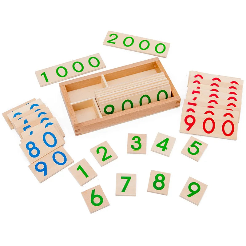 Number Cards 1-9000 | Montessori Math Tool | Oliver & Company Montessori Toys
