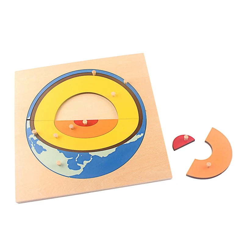 Montessori Earth Layers Puzzle Wooden Science Toy