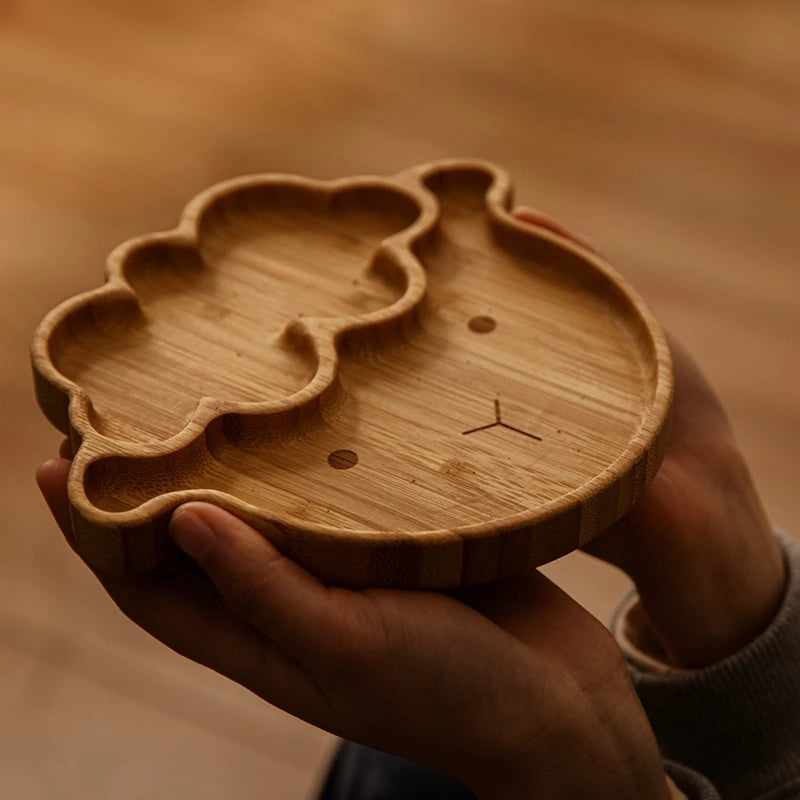 3pc Bamboo Baby Plate Set with Spoon & Fork