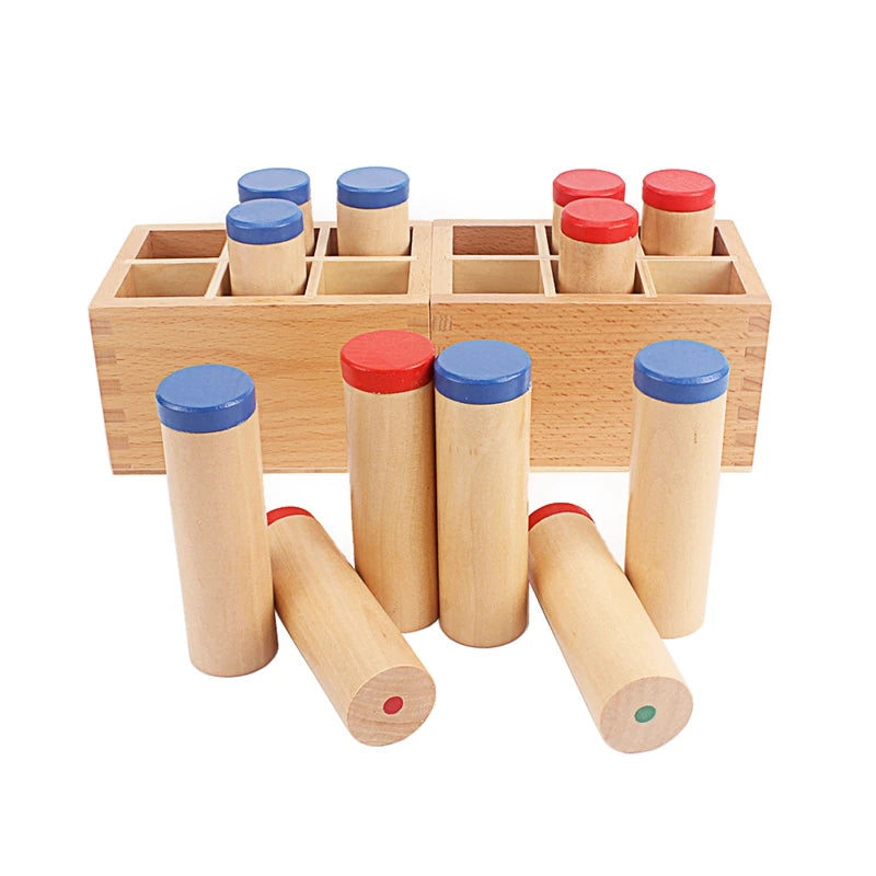 Montessori Sound Boxes Auditory Sensorial Toy Set of 12 Cylinders