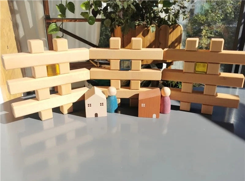 Montessori Basswood Lattice Building Blocks | Oliver & Company Montessori Toys