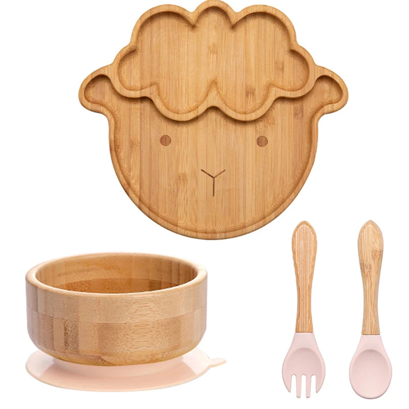 Baby Bamboo Suction Plate & Bowl Set