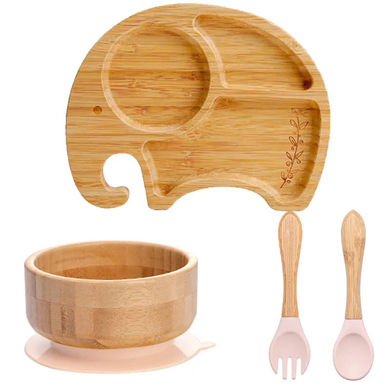 Baby Bamboo Suction Plate & Bowl Set