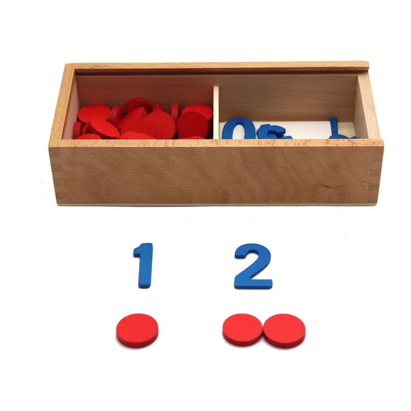 Wooden Number Counting Discs Math Game | Oliver Montessori