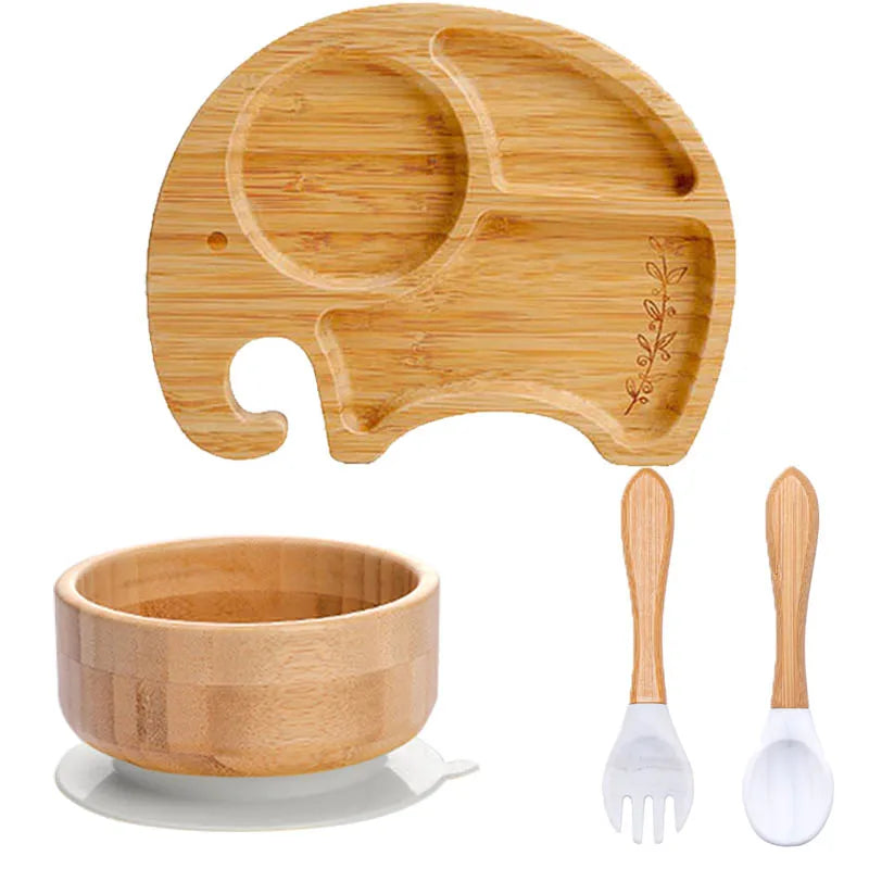 Baby Bamboo Suction Plate & Bowl Set