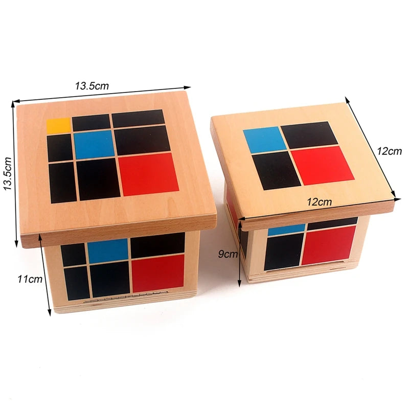 Montessori Binomial and Trinomial Cube Wooden Math Material