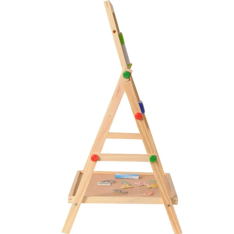 Wooden Double Sided Adjustable Easel | Oliver Montessori Toys