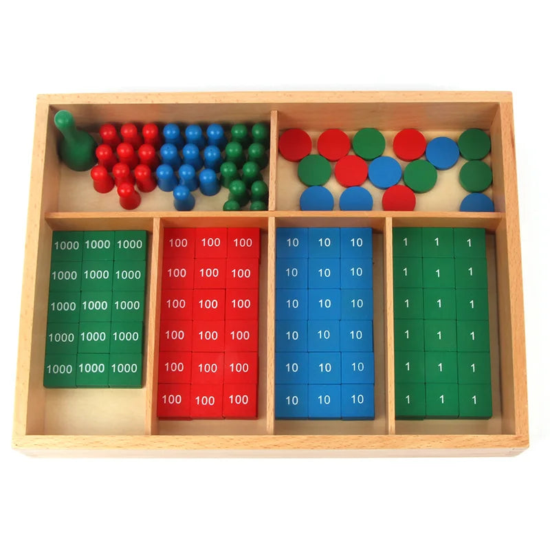 Montessori Stamp Game | Wooden Math Learning Toy Ages 6+