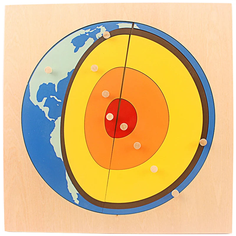 Montessori Earth Layers Puzzle Wooden Science Toy