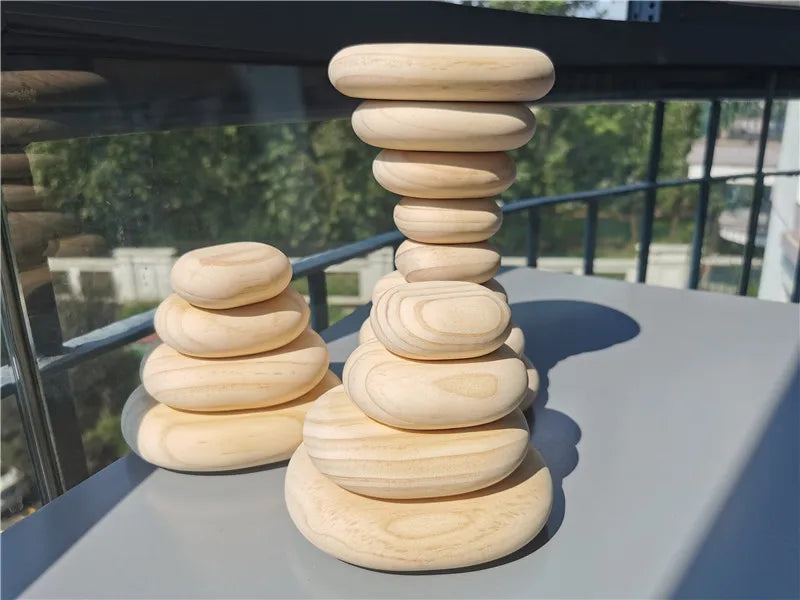 Montessori Rainbow & Natural Wood Loose Parts and Sorting Box