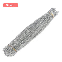 30/50/100pcs Glitter Chenille Pipe Cleaners | Oliver Montessori