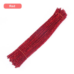 30/50/100pcs Glitter Chenille Pipe Cleaners | Oliver Montessori