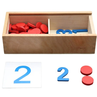 Montessori Wooden Numbers 1-9999 Learning Cards