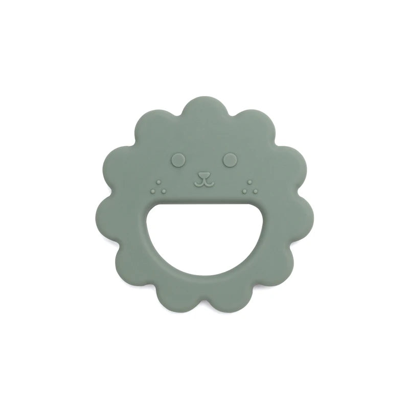 Sage sunflower face silicone teether