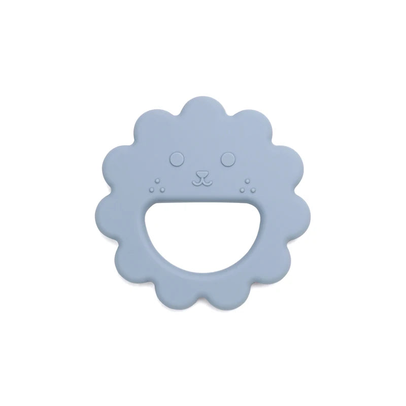 Ether blue sunflower face silicone teether