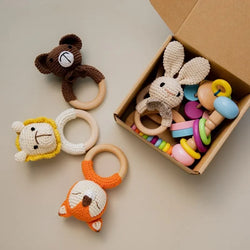 Baby Animal Rattle Gift Sets | Oliver & Company Montessori Toys